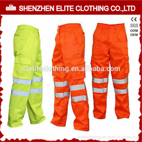 Reflective Tape Mens Anti Fire Cotton Cargo 6 Pockets Work Pants